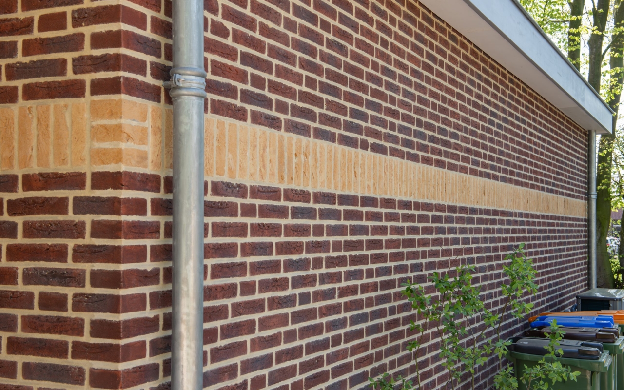 Detail metselwerk vrijstaand herenhuis aan de Hulakker in Lunteren
