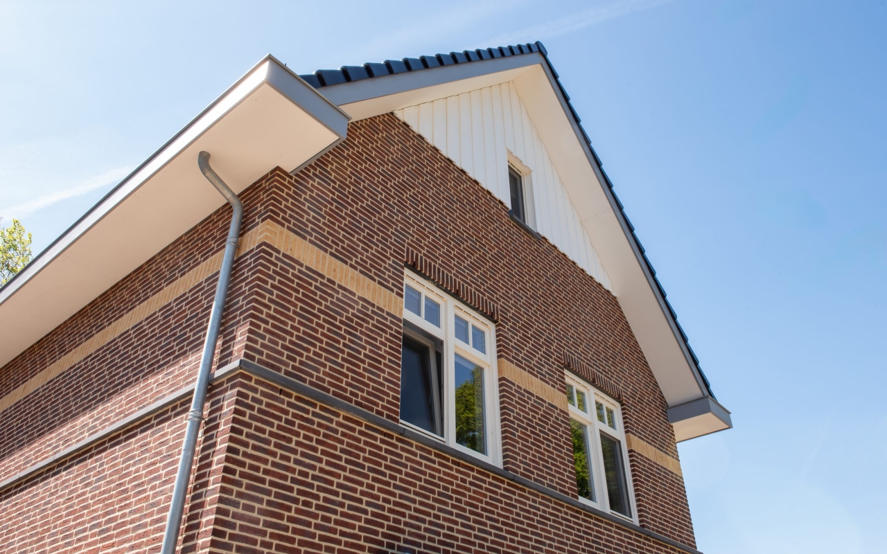 Detail metselwerk vrijstaand herenhuis aan de Hulakker in Lunteren
