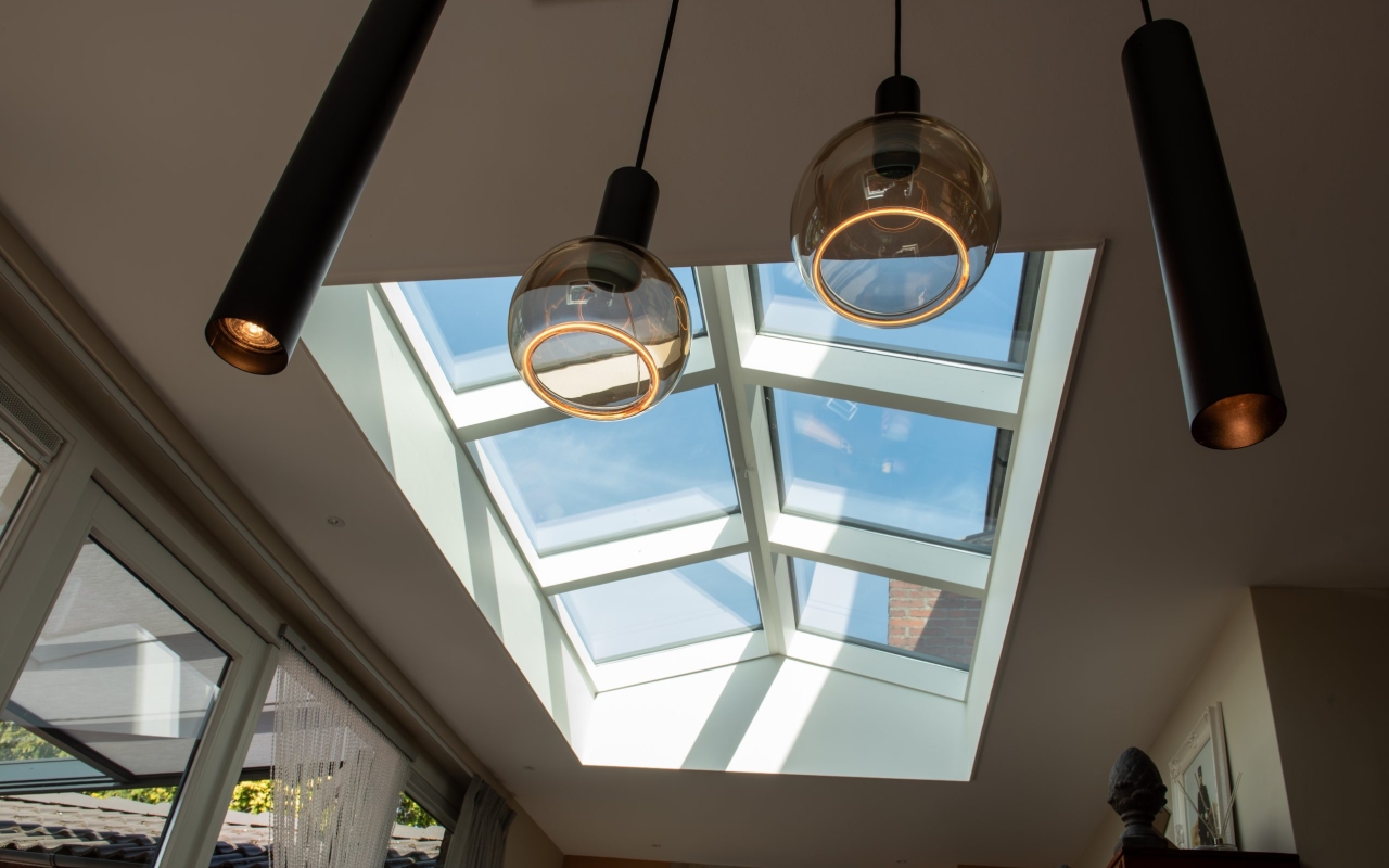 Verbouwing in Ede lichtkoepel